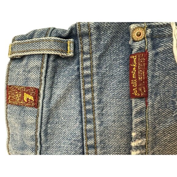 7 for All Man Kind Womens Cut-Off Jeans Shorts Size 25 Raw Hem Frayed Distressed - Picture 11 of 16
